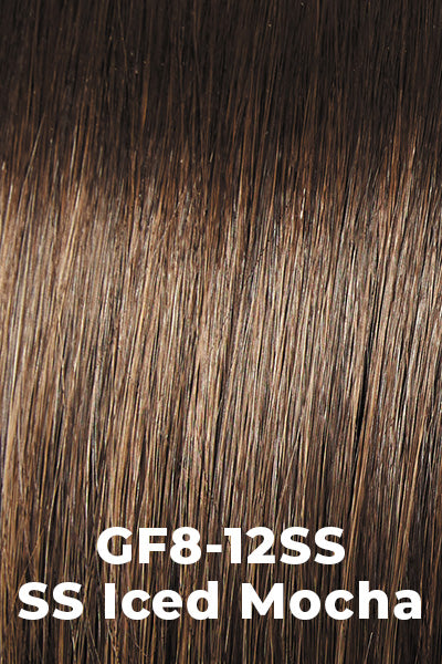Gabor Wigs - Alluring Locks - SS Iced Mocha (GF8-12SS). Medium Blonde highlight with a rooted Medium Brown base.