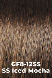 Color SS Iced Mocha (GF8-12SS) for Gabor wig Gimme Drama.  Medium Blonde highlight with a rooted Medium Brown base.