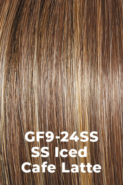 Gabor - Beauty Reign - SS Iced Cafe Latte (GF9-24SS). Dark Brown with Golden Brown Roots.