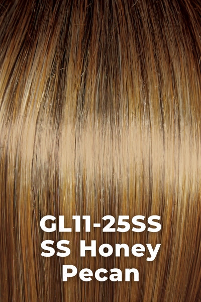 Gabor - Premium Luxury - SS Honey Pecan (GL11-25SS). Chestnut Brown base blends into multi-dimensional tones of Brown and Golden Blonde.