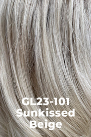 Color Sunkissed Beige (GL23-101) for Gabor wig Stylish Flair.  Pearl and light beige blonde with platinum white blonde highlights.