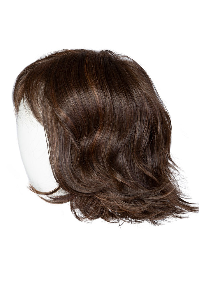 Side photo of the synthetic wig.