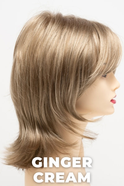 Color Swatch Ginger Cream for Envy wig Rose.  Cool light brown and beige blonde blend with pale blonde highlights.