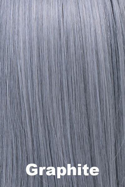 Belle Tress Wigs - Bossa Nova (#6120) - Graphite. A charcoal base color with a cool undertone and a touch of slate and quartz. It is rooted with a mixture of medium and dark charcoal (Rooted Color).