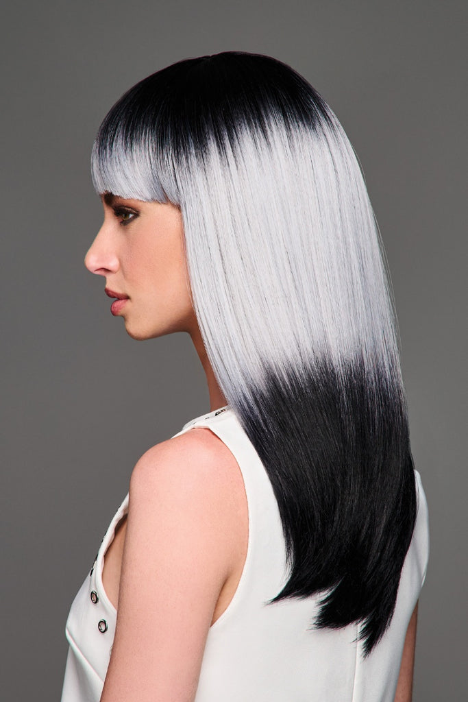 Side of model wearing the style Midnight Moonlight.