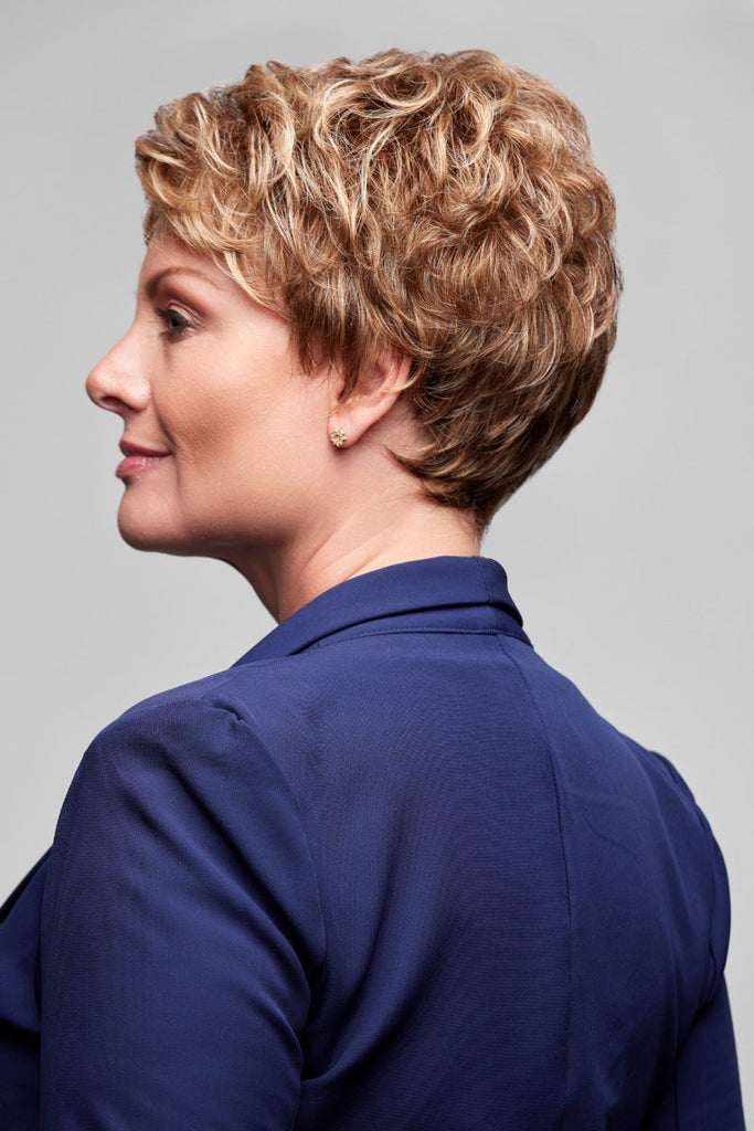 Side of model wearing the color 8/27/33H.