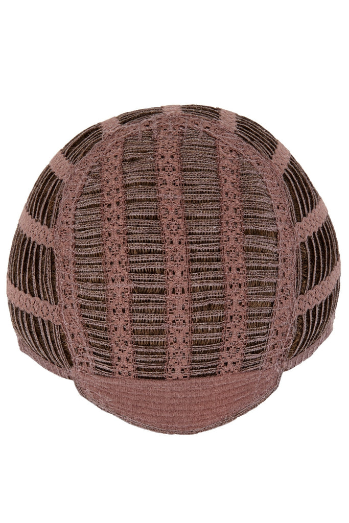 Close up of capless cap construction.