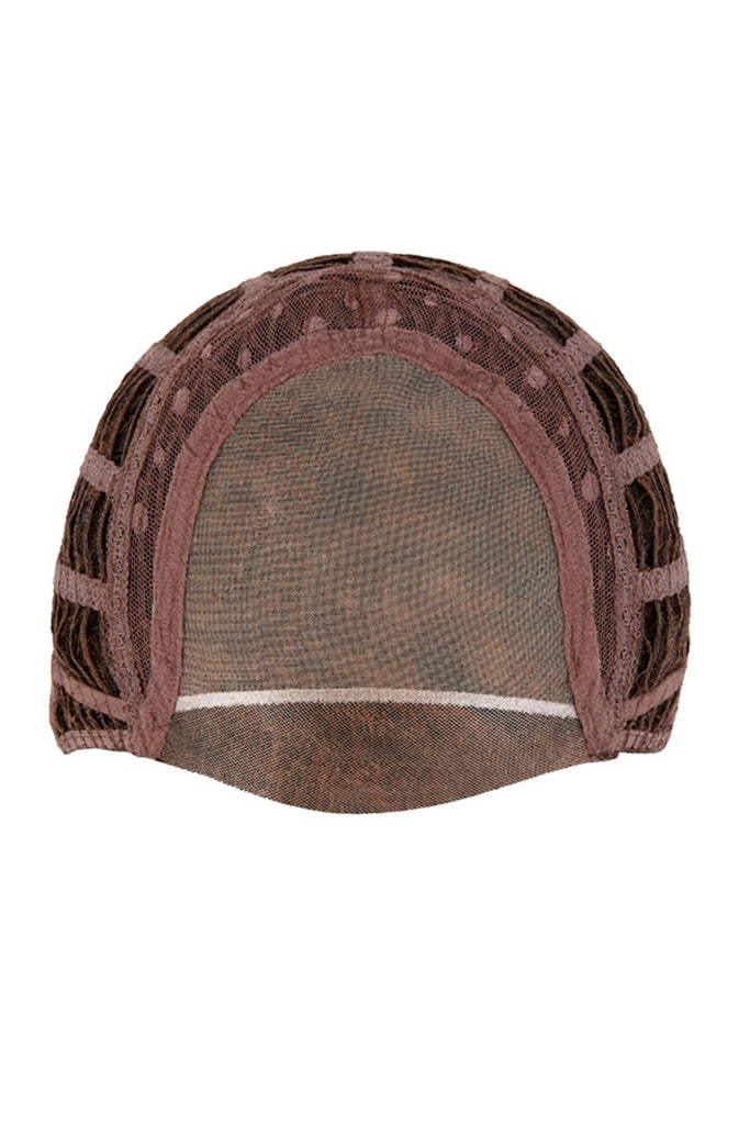 Front of Chelsey's cap, a monofilament top cap with a lace front.