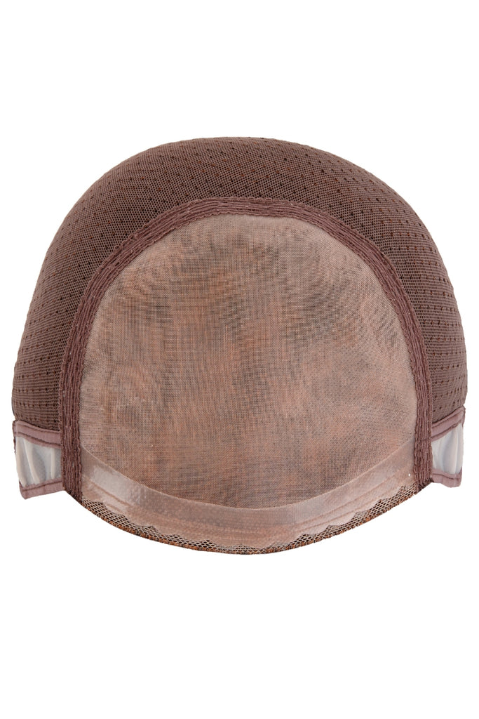 Close up of monofilament top and lace front.