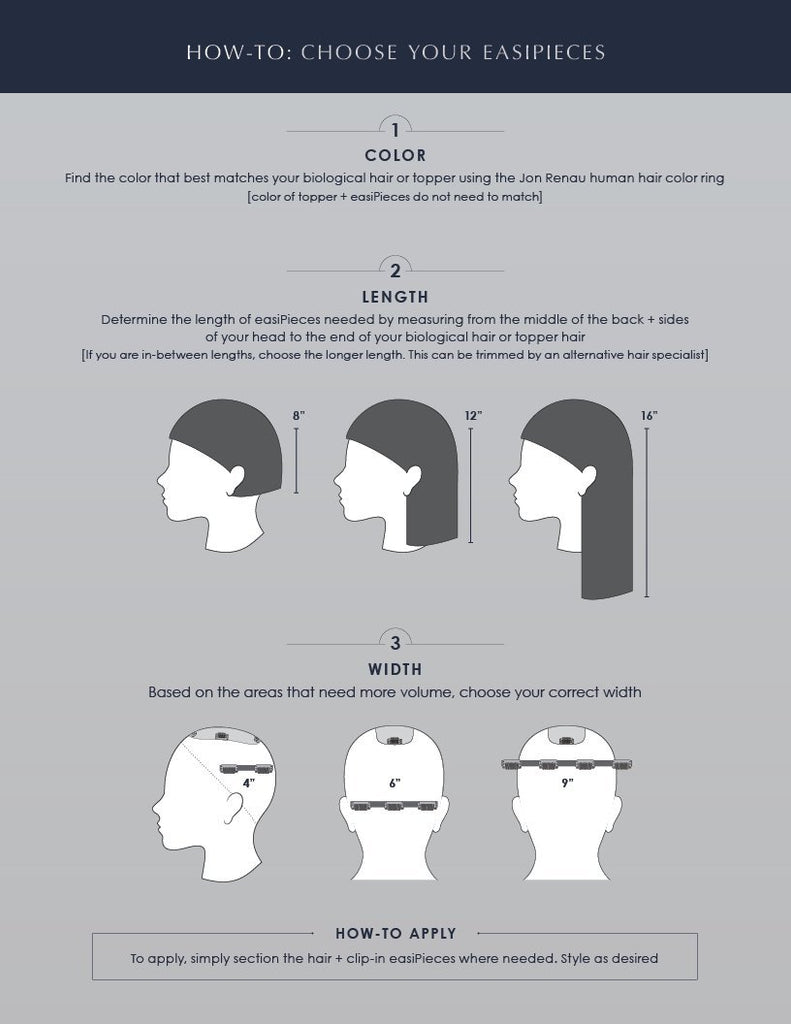 EasiHair EasiPieces 12'' L x 6" W (#784) Human Hair Enhancer EasiHair 5.