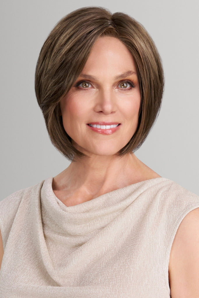 Woman wearing Ava by Jon Renau in the color 8RH14.