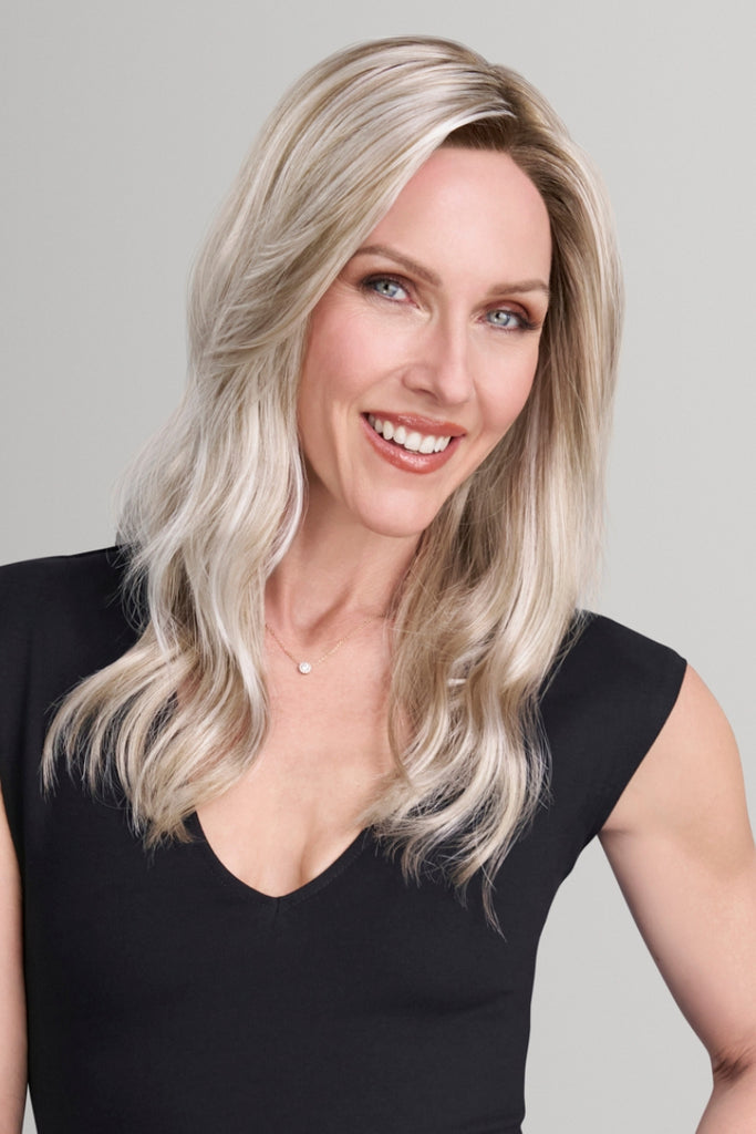 Woman wearing Olivia by Jon Renau in the color F217/101S18.