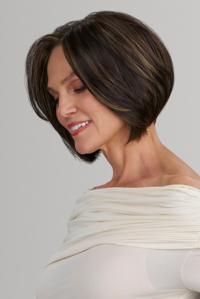 Side view of  Shelby by Jon Renau in the color 6RH12.