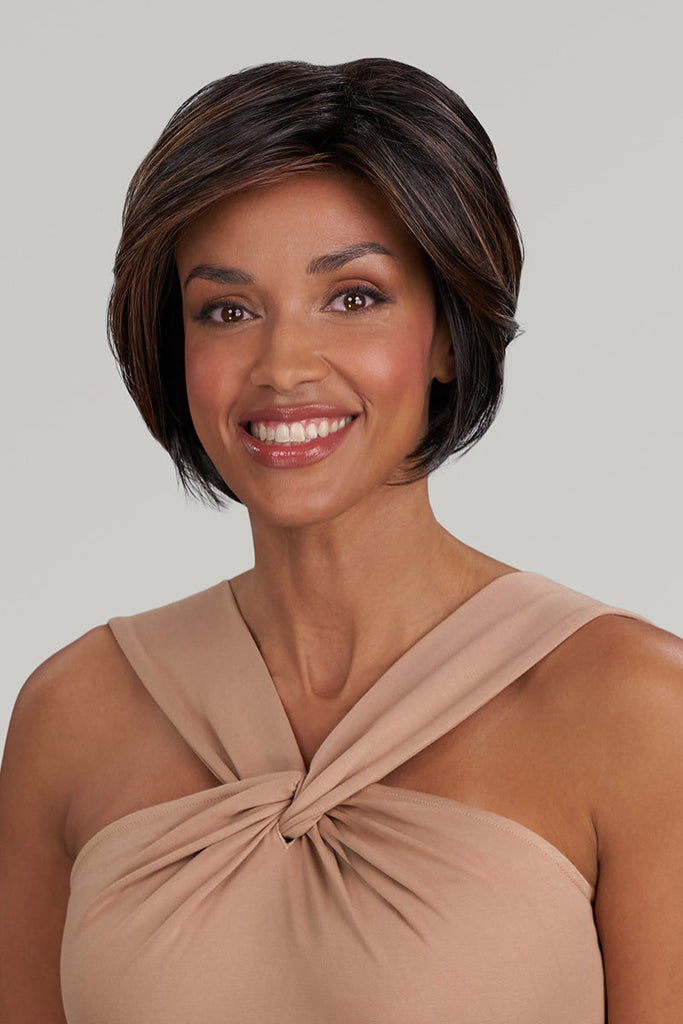 Model wearing Ignite Large by Jon Renau wigs.