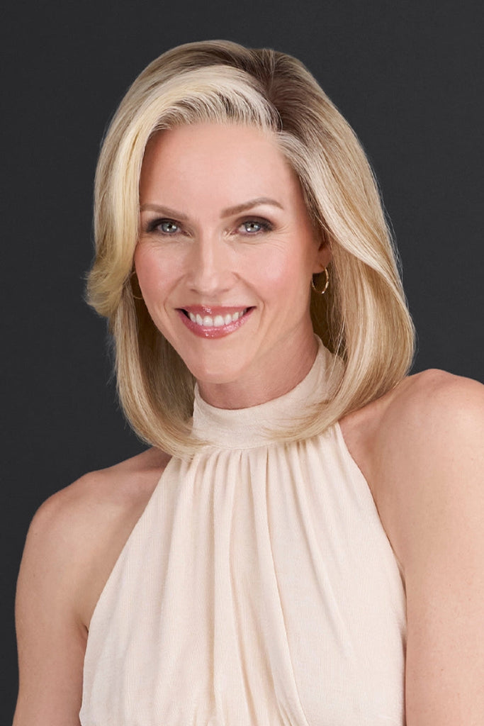 Model wearing the color Catalina Blonde by Jon Renau.