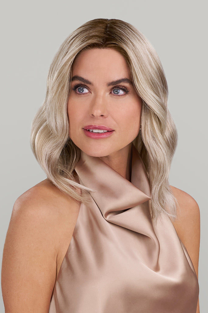 Model wearing Kaylee by Jon Renau wigs.