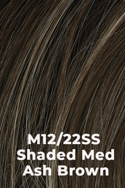 Color M12/22SS for HIM men's wig In Full Effect.  Dark brown base with shaded roots.