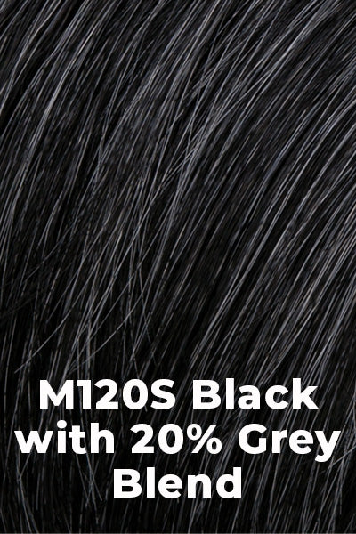 Color M120s for Him men's wig Dapper.  Black with 20% grey blend.