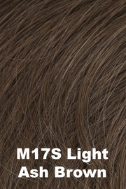 Color M17S for HIM men's wig Style.  Light brown with slight ashy undertone.