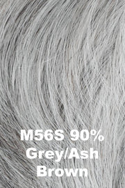 Color M56S for HIM men's wig In Full Effect.  Light grey base base with a hint of light ashy brown.