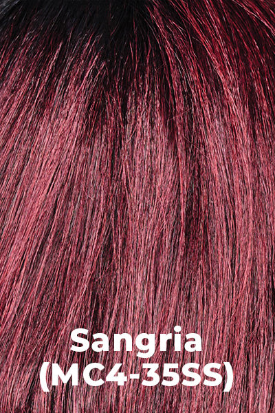 Kim Kimble Wigs - Amara - Sangria (MC4-35SS) - Burgundy Red with dark roots.