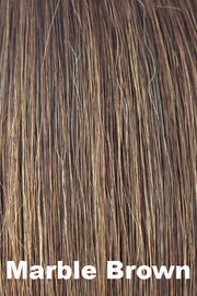 Color Marble Brown for Orchid wig Niki (#6542). Warm dark brown and medium golden blonde mix.