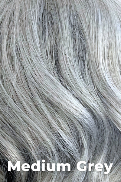 Envy Wigs - Charlotte Petite - Medium Grey. A 50/50 blend of 56 (salt & pepper gray) and medium brown.