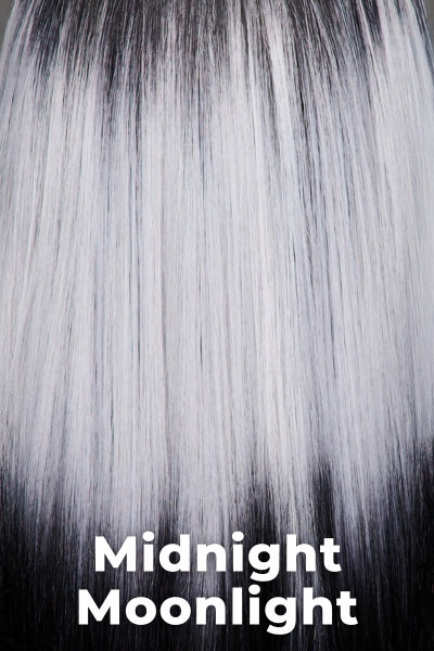 Hairdo Wigs - Midnight Moonlight. Dark roots into an icy white with black tipped ends.