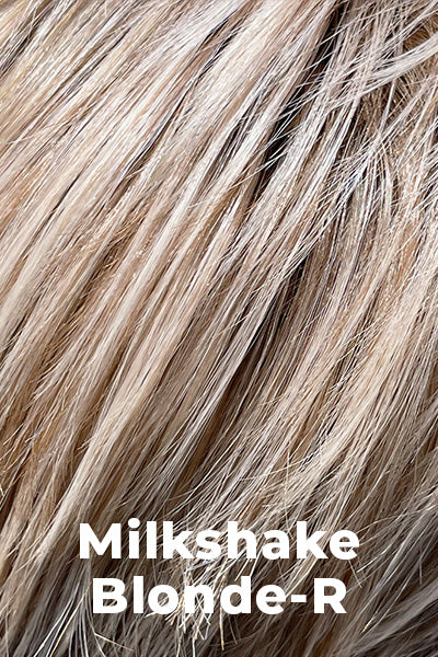 Belle Tress Wigs - Singapore (CT-1070) - Milkshake Blonde-R. White blonde with honey and caramel lowlights with dark brown roots.