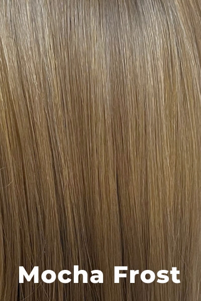 Envy Wigs - Charlotte Petite - Mocha Frost. Light brown w/ Medium Blond highlights.