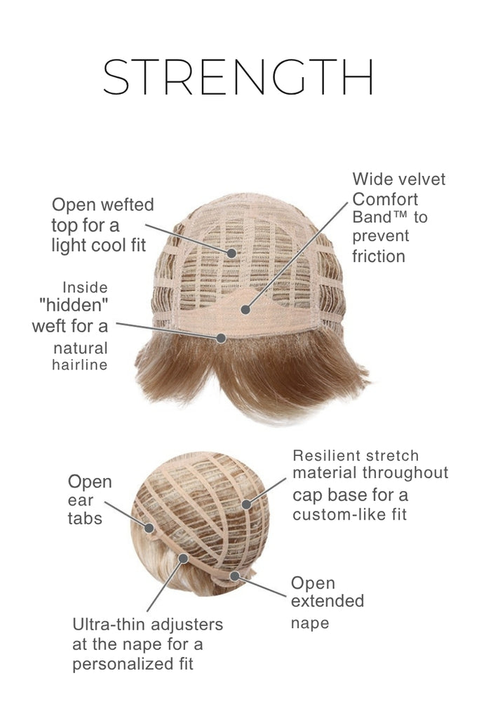 Close up of capless cap construction.