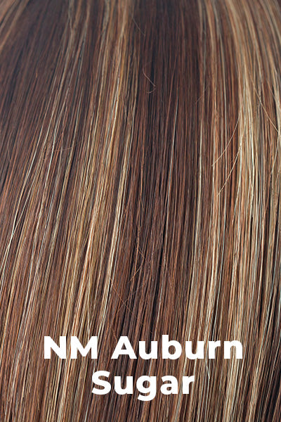 Noriko Wigs - Ayumi (#1731) - NM Auburn Sugar. Dark auburn color with highlights of golden and pale blonde.