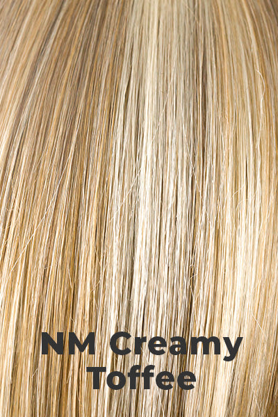 Color NM Creamy Toffee for Noriko wig Merrill #1726. Dark blonde and honey blonde base with creamy blonde highlights.