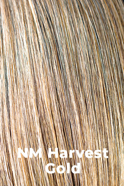 Color NM Harvest Gold for Noriko wig Merrill #1726. Dark blonde base with honey highlights gradually getting lighter at the ends.