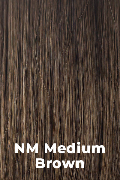 Color NM Medium Brown for Noriko wig Merrill #1726. Cool toned medium brown.
