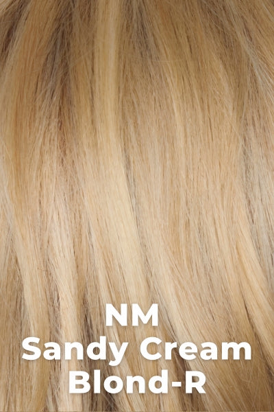 Noriko Wigs - Ayumi (#1731) - NM Sandy Cream Blond-R. Medium and light blonde base with warm golden tones and a dark root.
