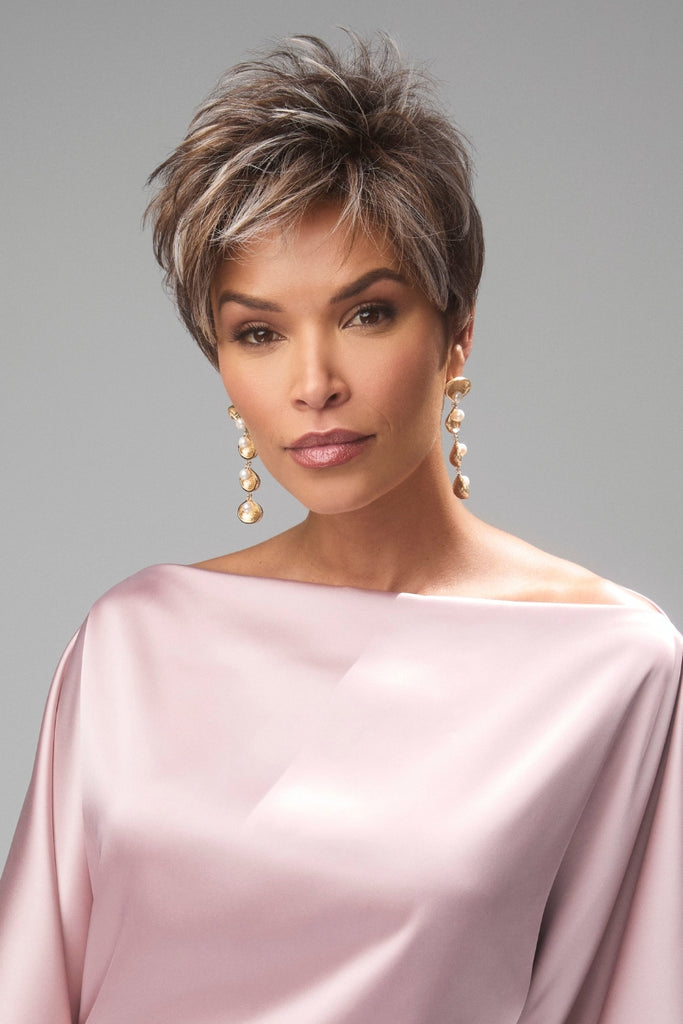 Woman wearing Rin by Noriko in the color Tres Chocolate.