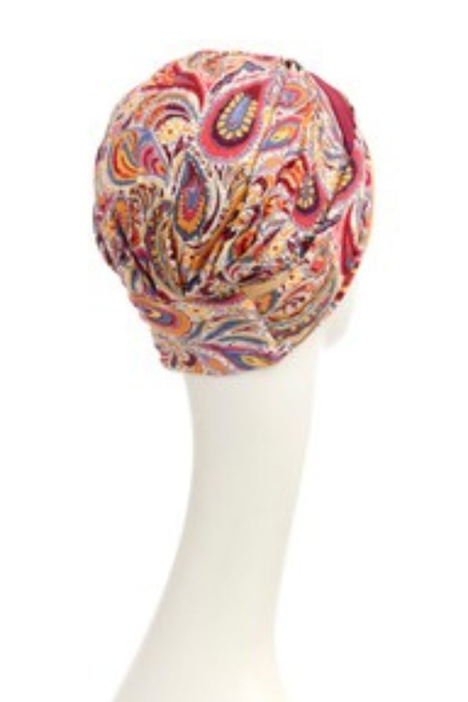 Headwear in the color Moroccan Paisley.