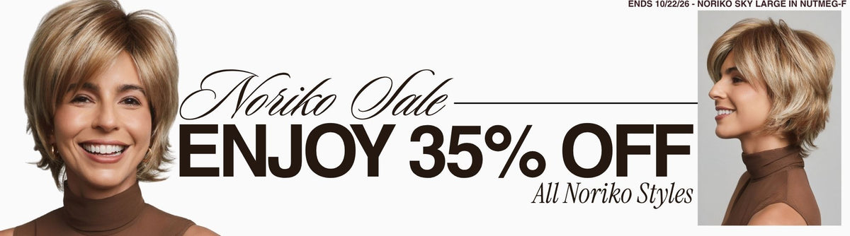 Noriko Sale! Enjoy 35% off all Noriko styles. Sale ends 10/22/2026. Model wearing Sky Large in Nutmeg-F.