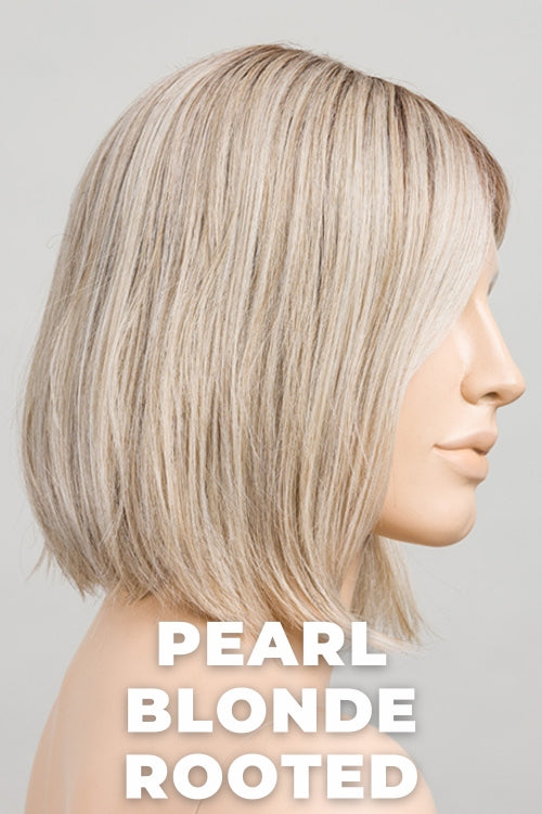 Ellen Wille - Vivi - Pearl Blonde Rooted. Pearl Platinum, Dark Ash Blonde, and Medium Honey Blonde mix.