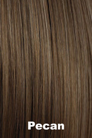 Color Pecan for Orchid wig Jan (#6539). Medium warm brown and medium ash brown mix.