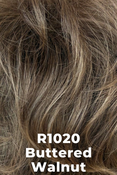 Raquel Welch - Synthetic Colors - Buttered Walnut (R1020). Med Brown w/ subtle neutral Blonde highlights. 