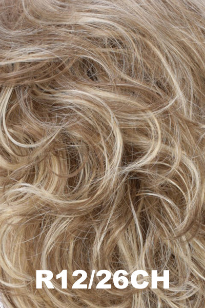Estetica Wigs - Hollis - R12/26CH. Light Brown w/ Golden Blonde Chunky Highlights. 