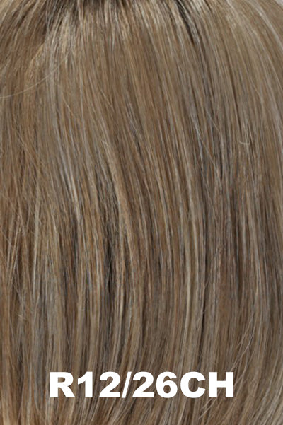 Estetica Wigs - Jagger - R12/26CH. Light Brown w/ Golden Blonde Chunky Highlights.