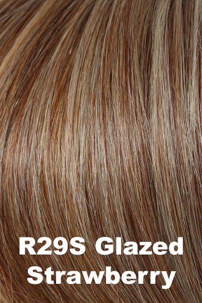 Raquel Welch Toppers - Aperitif - Glazed Strawberry (R29S). Strawberry Blonde w/ Pale Blonde highlights.