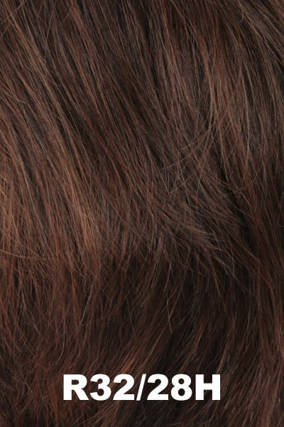 Estetica Wigs - Monika Lace Front - R32/28H. Dark Auburn w/ Light Auburn highlights.