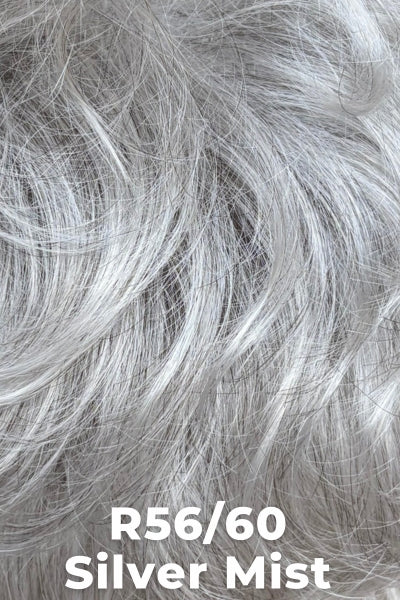Color Silver Mist (R56/60) for Raquel Welch wig Winner.  Lightest grey with very subtle medium brown woven throughout the base and pure white highlights.