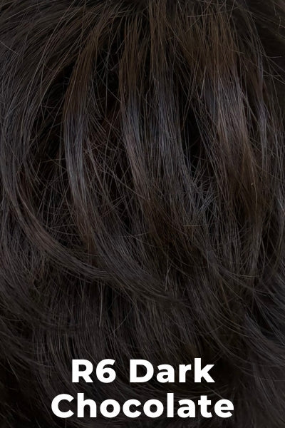 Color Dark Chocolate (R6) for Raquel Welch wig Center Stage.  Rich dark chocolate brown.