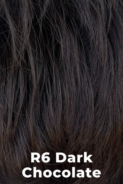 Color Dark Chocolate (R6) for Raquel Welch wig Cinch.  Rich dark chocolate brown.