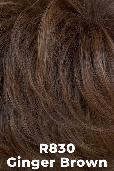 Color Ginger Brown (R830) for Raquel Welch wig Breeze.  Medium golden brown blended with medium auburn.